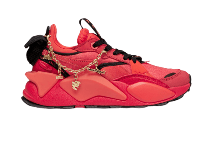 PUMA x LAMELO BALL RS-X Pocket LaFrancÃ© Sneakers in For All Time Red/Dark Orange/Black (GS)