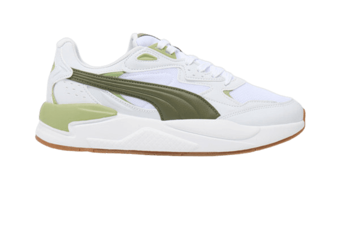 PUMA X-Ray Speed Sneakers in Silver Mist/Green Moss/White - 384638