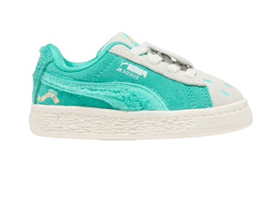 PUMA x SQUISHMALLOWS Suede XL Winston s' Sneakers in Warm White/Alpine Snow/Elektro Pool (TD)