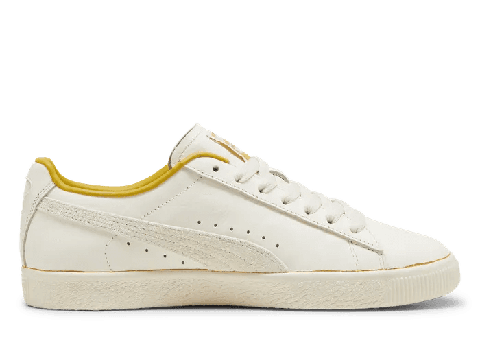 PUMA x The NeverWorn IV Clyde Sneakers in Frosted Ivory/Alpine Snow