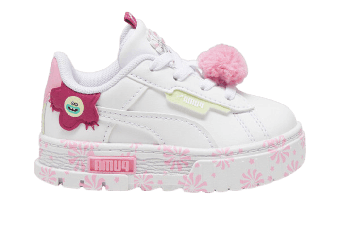 PUMA x TROLLS Mayze Crashed s' Sneakers in White/Mauved Out (TD)