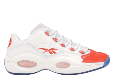 Reebok Question Low Patent Toe Orange