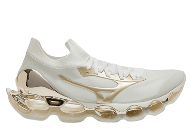 Sorayama x Mizuno Wave Prophecy White Gray Gold