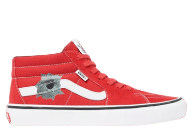 Vans Grosso Mid Supreme Nate Lowman Red